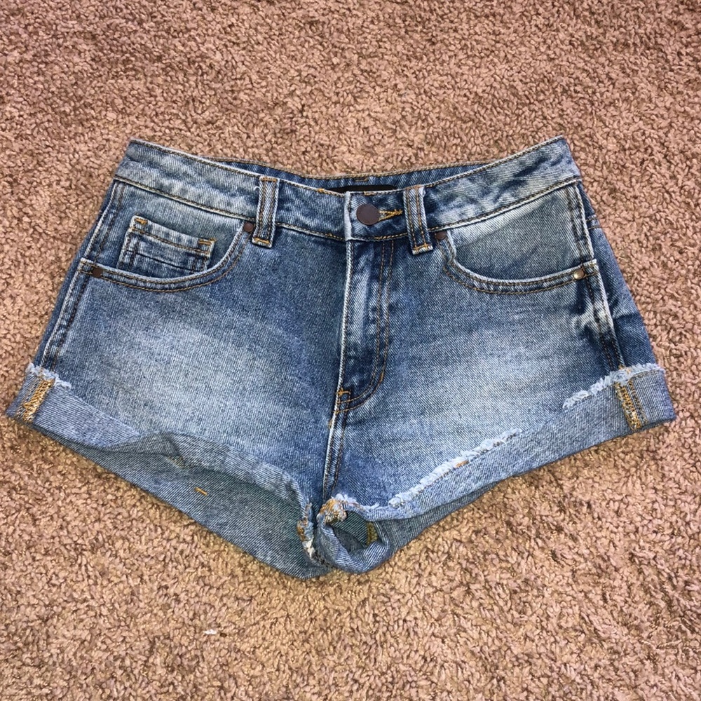 Simple, medium wash jean shorts